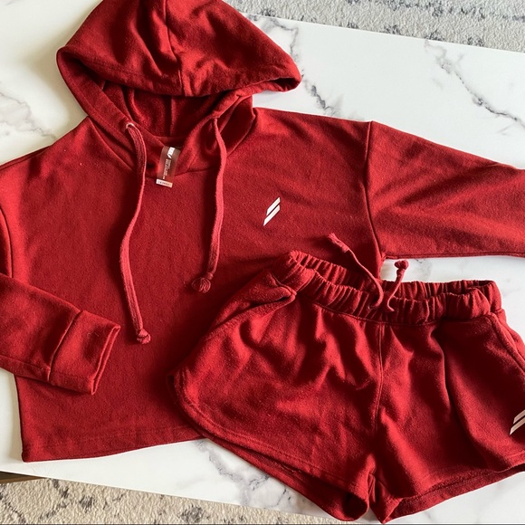 DOYOUEVEN Freedom Cropped Boxy Hoodie Earth Red XS - Picture 9 of 11